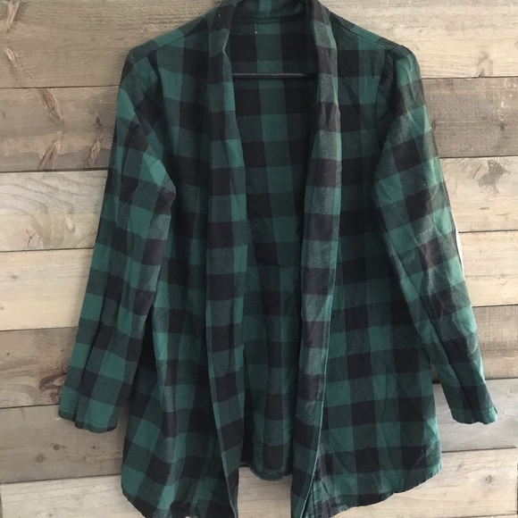 Plaid Cardigan With Elbow Patches - Picture 1 of 4